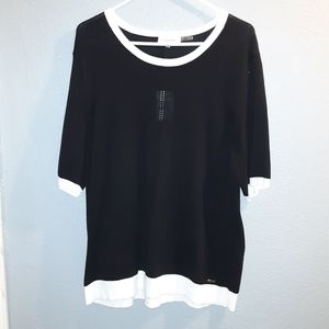 Calvin Klein black and white sweater